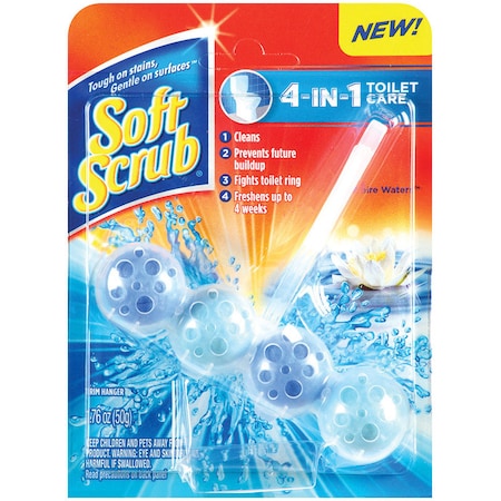 Soft Scrub Soft Scrub 4-in-1 Toilet Care Sapphire Waters Scent Toilet Bowl Cleaner 1.76 oz Tablet 1734778